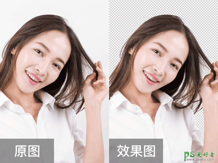 利用photoshop通道工具快速抠出美女人像头发丝，PS抠头发教程实