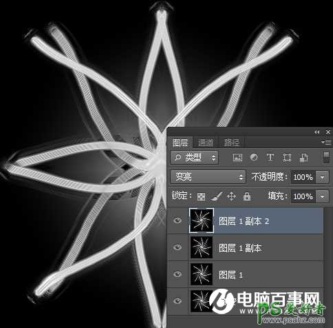 利用photoshop滤镜特效制作绚丽的抽丝花朵图片，抽象花朵效果图