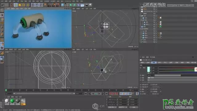 C4D建模教程：制作漂亮的管道组成的模型，立体主题风格管道模型