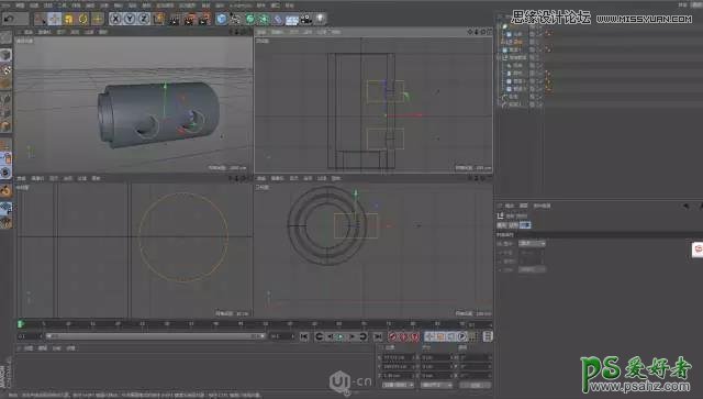 C4D建模教程：制作漂亮的管道组成的模型，立体主题风格管道模型