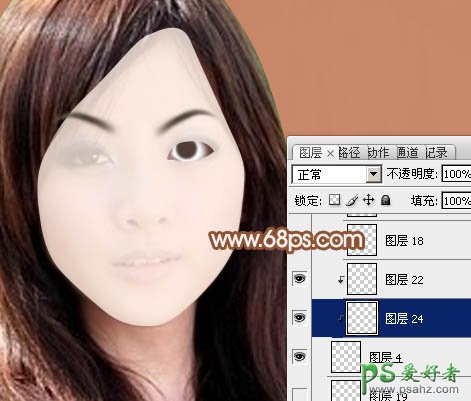 学习怎样用photoshop把美女照片改成古典手绘效果