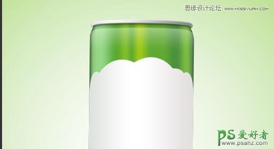 PS手绘清新绿色风格的立体质感的易拉罐-绿色时尚风格的易拉罐
