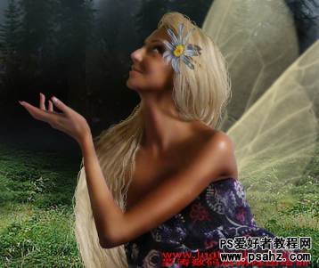 photoshop创意合成森林中的精灵女孩儿
