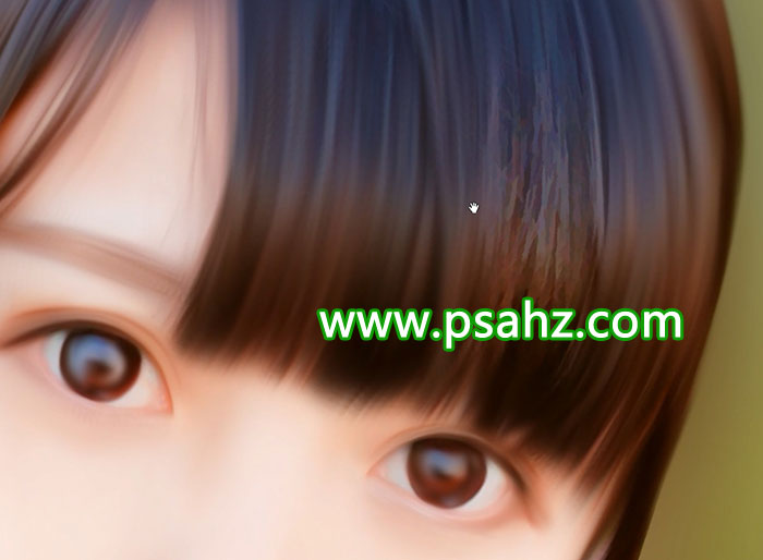 PS结合painter sai软件给清纯美女外景照制作成手绘炫彩风格