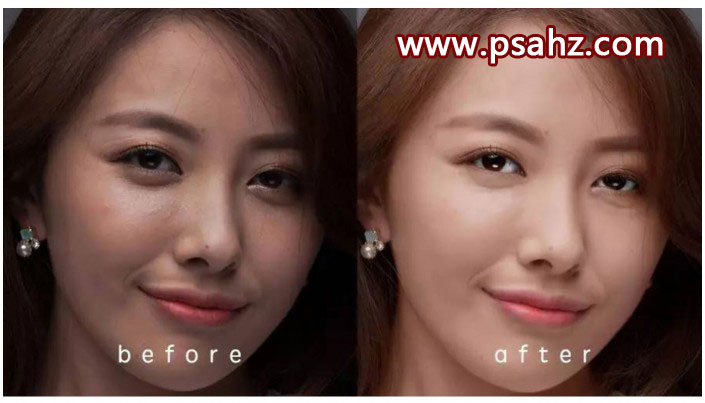 PS双曲线磨皮教程：学习给广告级人物后期精修美化皮肤，商业修图