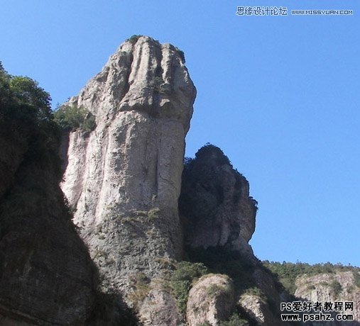 PS移花接木教程：把石头与人物完美结合打造忧郁的山神