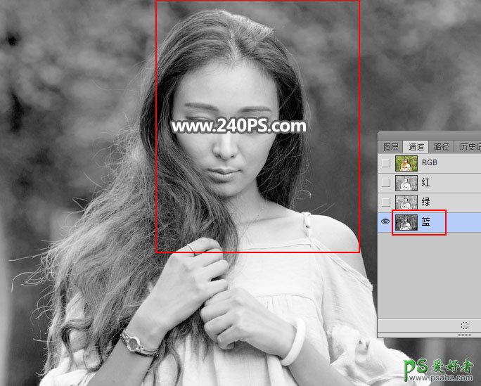 PS美女抠图教程：利用通道工具完美抠出美女极细的头发丝。