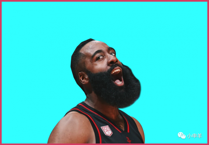 PS抠大胡子人物教程：给NBA球星大胡子詹姆斯·哈登照片快速抠图