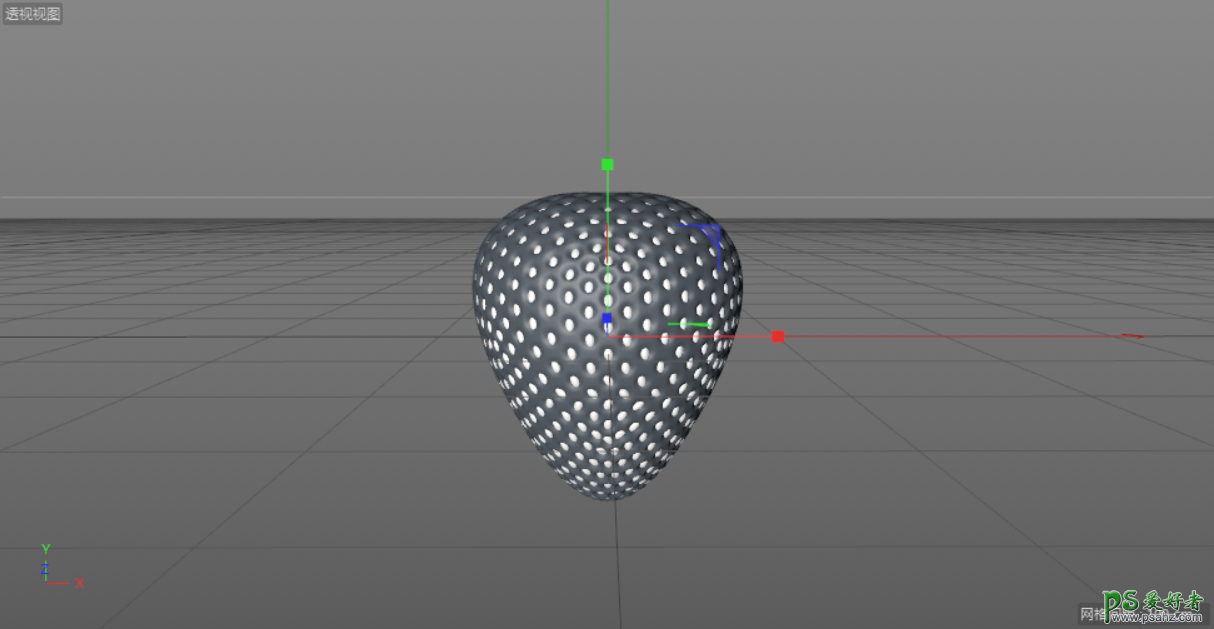 C4D建模教程：制作质感逼真的草莓模型，水果草莓建模渲染实例。