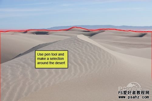 photoshop合成神秘的外星入侵沙漠场景特效设计