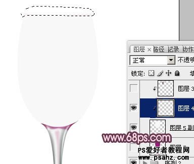 photoshop鼠绘喝红酒用的高脚酒杯