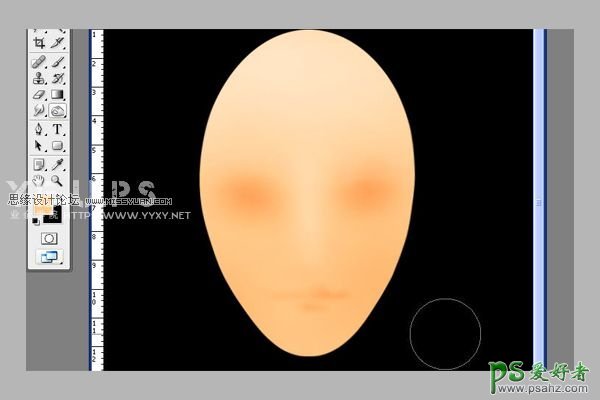 Photoshop鼠绘简单个性的人脸面具，恐怖吓人的人脸面具模型绘制