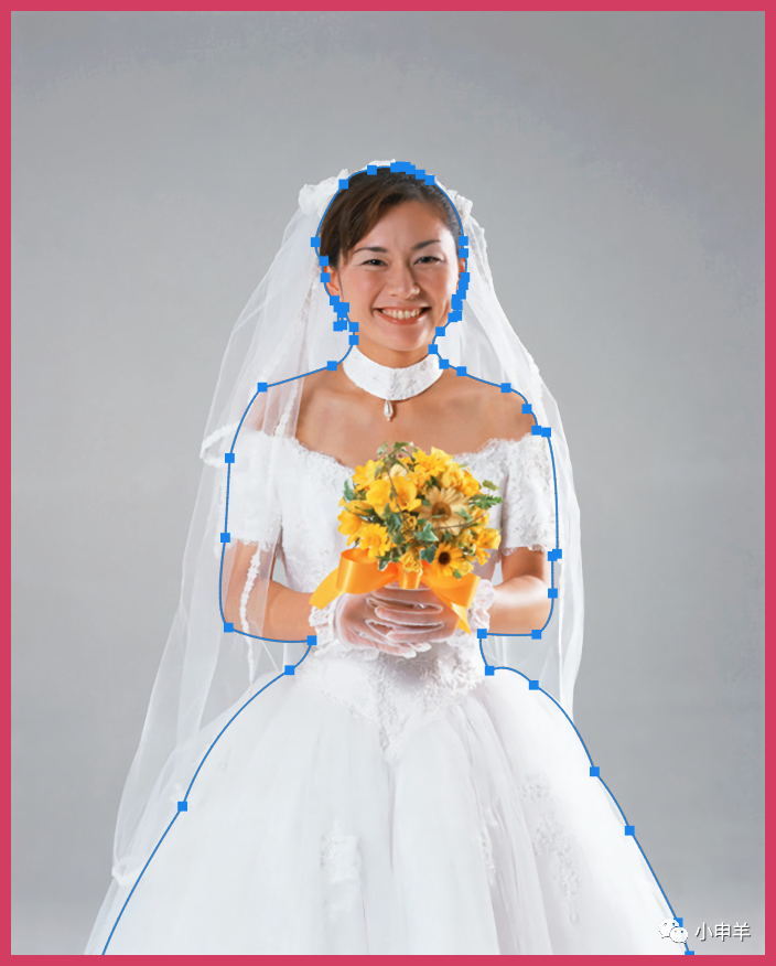 PS抠婚纱教程：学习给穿着半透明的女性婚纱照快速抠图换背景。