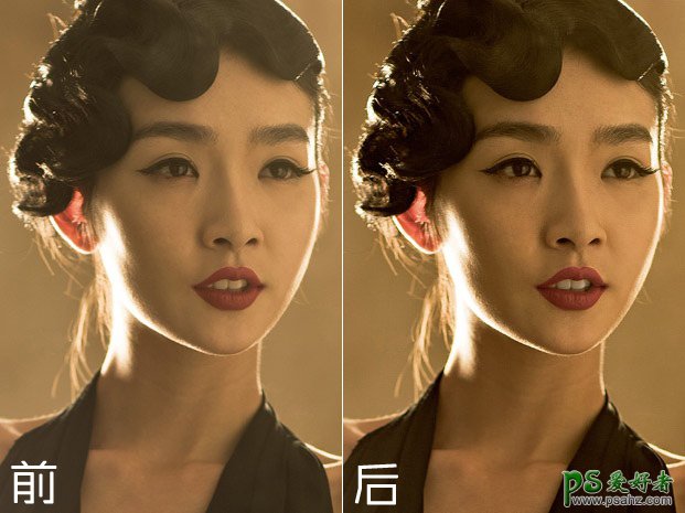 利用photoshop“智能锐化”滤镜给复古美女照片调出清晰画质效果