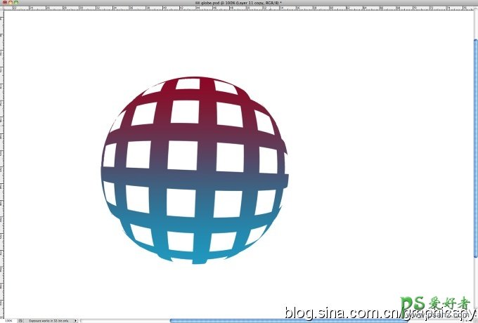 photoshop手工制作一例漂亮的彩色镂空球体教程实例