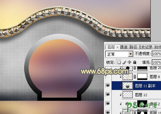 PS景物照片抠图实例教程：快速抠出杂乱的拱门图片并简单美化