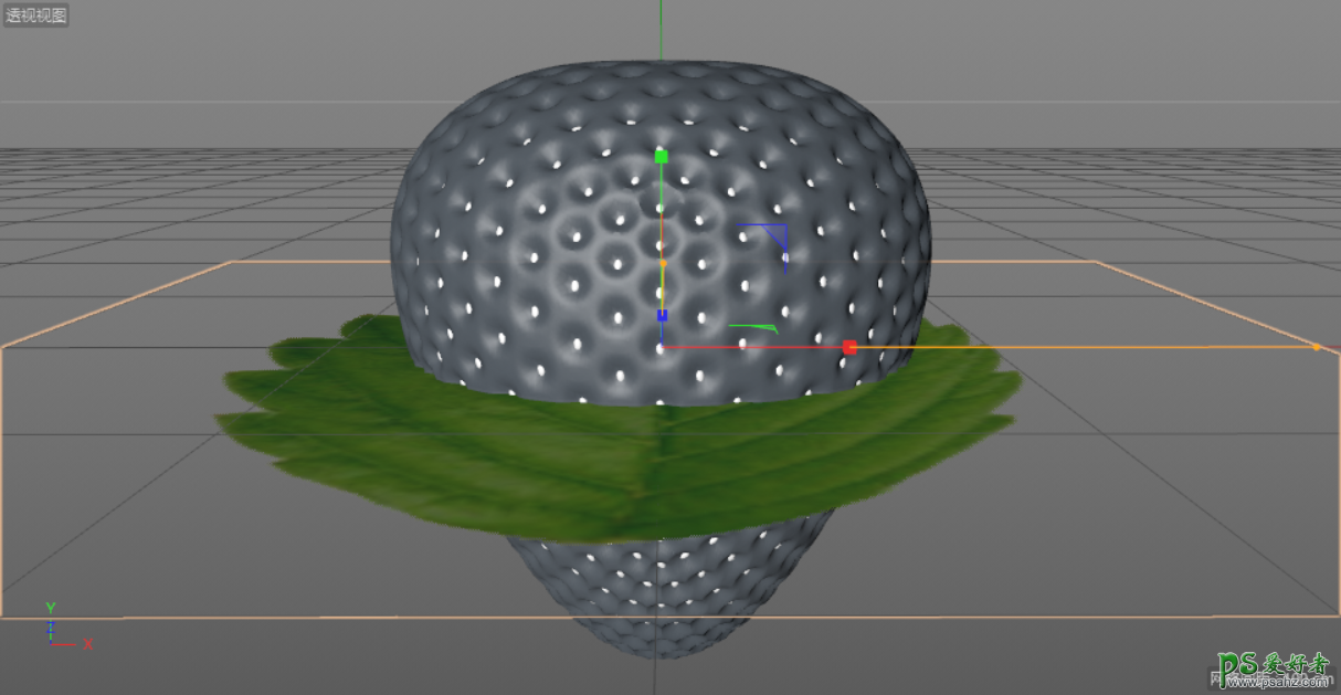 C4D建模教程：制作质感逼真的草莓模型，水果草莓建模渲染实例。