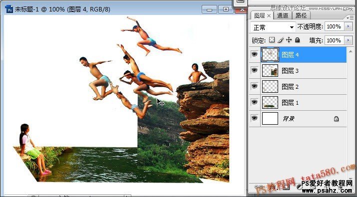 photoshop创意合成另类的跳水运动场景教程
