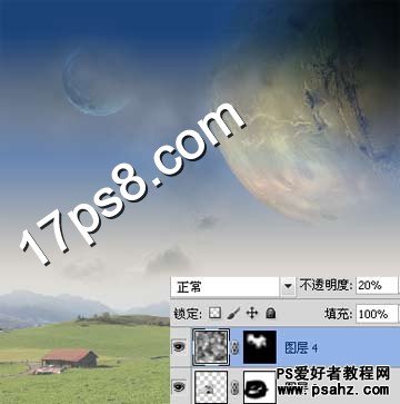 photoshop合成天堂星球的科幻场景特效教程