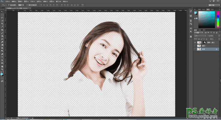 利用photoshop通道工具快速抠出美女人像头发丝，PS抠头发教程实