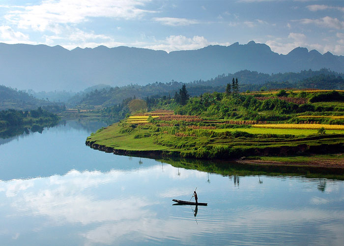 PS滤镜教程：将美丽的江南水乡风景照片制作出特殊的艺术效果。