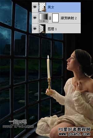 photoshop合成景浪漫的烛光美女效果图