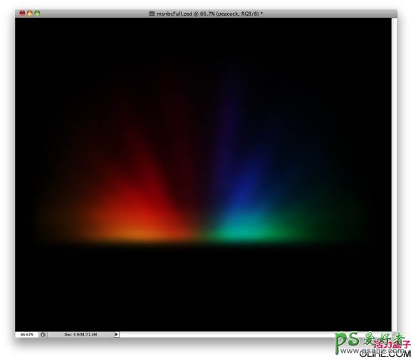 photoshop设计彩色放射光效果的桌面壁纸图片素材