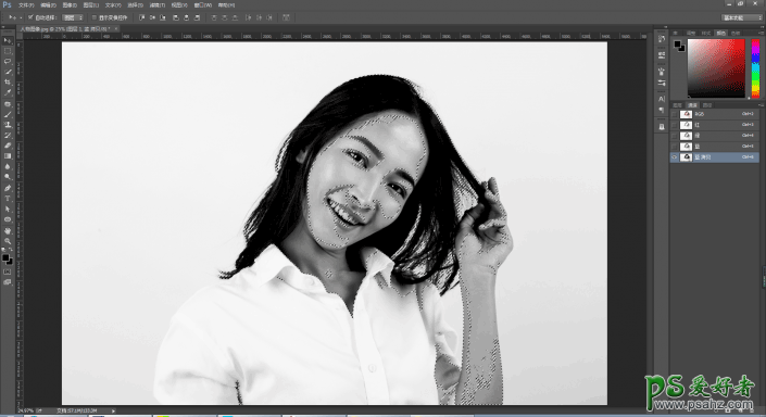 利用photoshop通道工具快速抠出美女人像头发丝，PS抠头发教程实