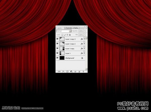 利用PS滤镜设计逼真的舞台幕布效果图教程
