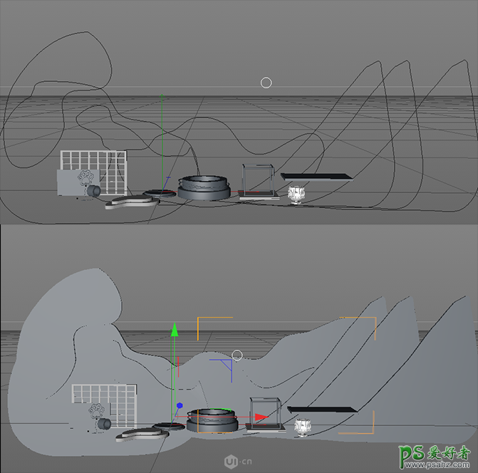 C4D海报制作实例：结合PS软件制作时尚大气的电商化妆品场景海报