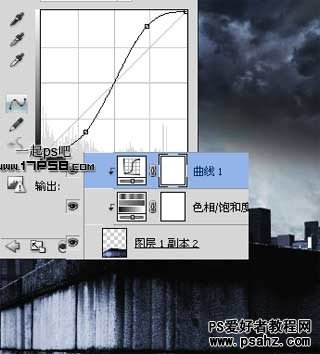 photoshop合成雨夜中绿眼长毛的金钢狼恐怖形象