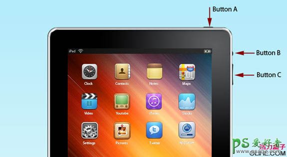photoshop制作精致逼真的Ipad正面效果图教程