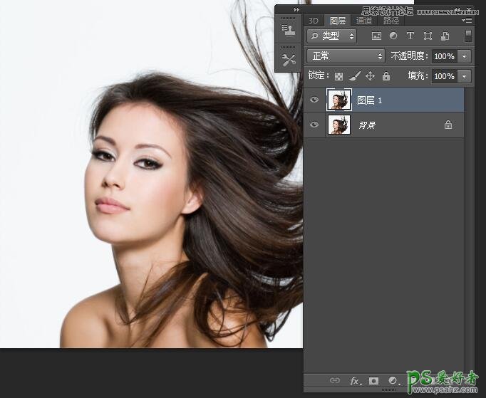 利用photoshop通道简单的抠出美女头发丝，长发美女抠图教程实例