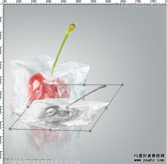 PS合成教程：创意打造冻在冰块里的樱桃