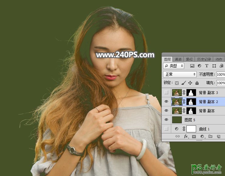 PS美女抠图教程：利用通道工具完美抠出美女极细的头发丝。