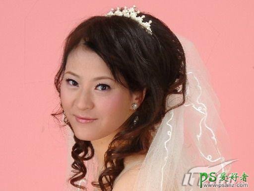 PS人像合成教程：给漂亮MM婚纱照换脸