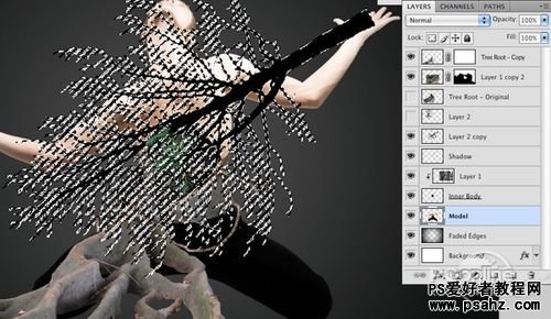 photoshop合成一幅神奇的树人特效教程实例