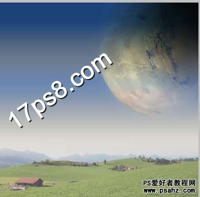 photoshop合成天堂星球的科幻场景特效教程