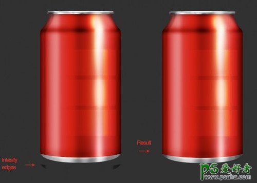 PS手绘实例教程：手把手教您绘制一例可口可乐易拉罐失量图素材
