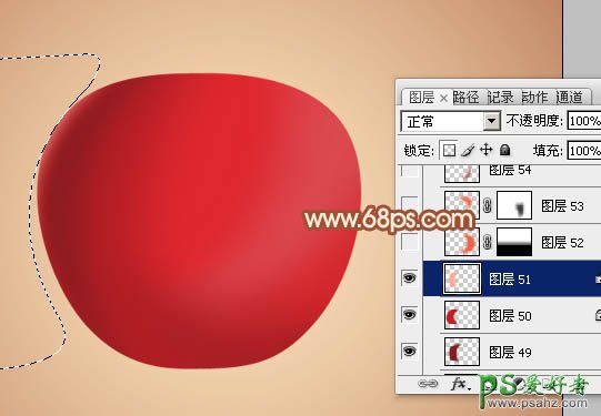 photoshop绘制精致的水晶红苹果，苹果绘制教程