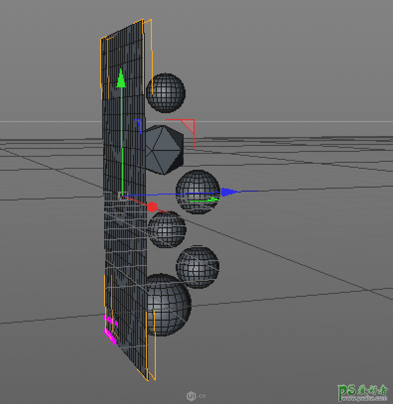 C4D海报制作教程：设计立体元素组成的抽象艺术海报。