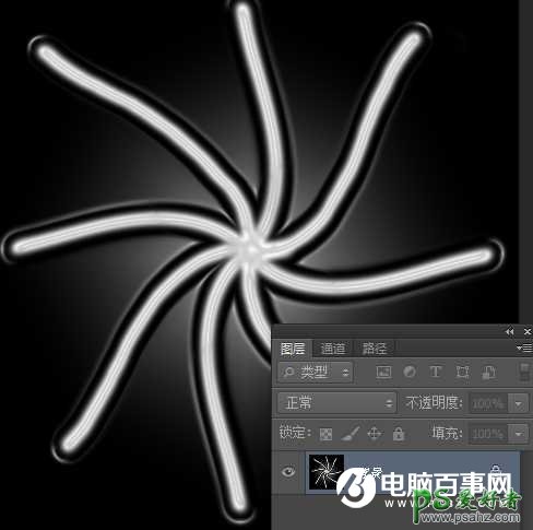 利用photoshop滤镜特效制作绚丽的抽丝花朵图片，抽象花朵效果图