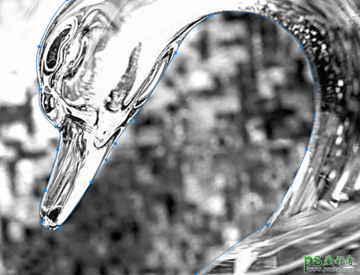 PS透明物体抠图教程：简单快速抠出美丽透明的冰雕作品。