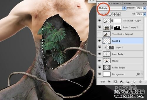 photoshop合成一幅神奇的树人特效教程实例