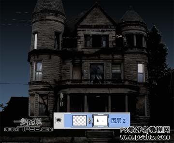 利用PS把古城堡图片从白天变成黑夜效果