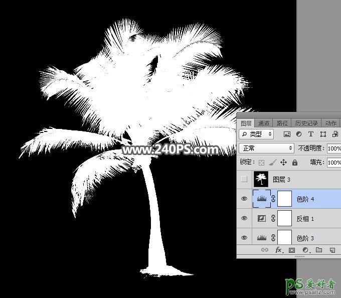 学习PS怎么抠图：利用通道工具快速抠出椰树素材图片。