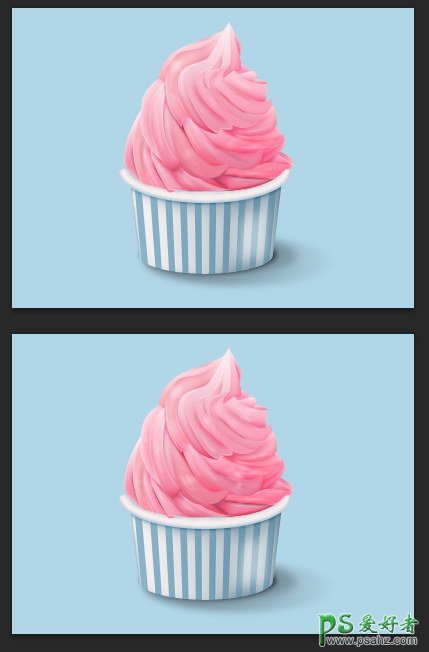 Photoshop鼠绘一杯美味可口的冰淇淋-冰淇淋失量图制作教程