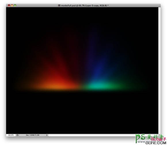 photoshop设计彩色放射光效果的桌面壁纸图片素材