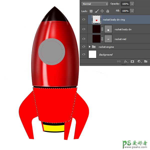 PS中级教程(鼠绘)：手把手教你绘制超炫酷的宇宙飞船失量图素材