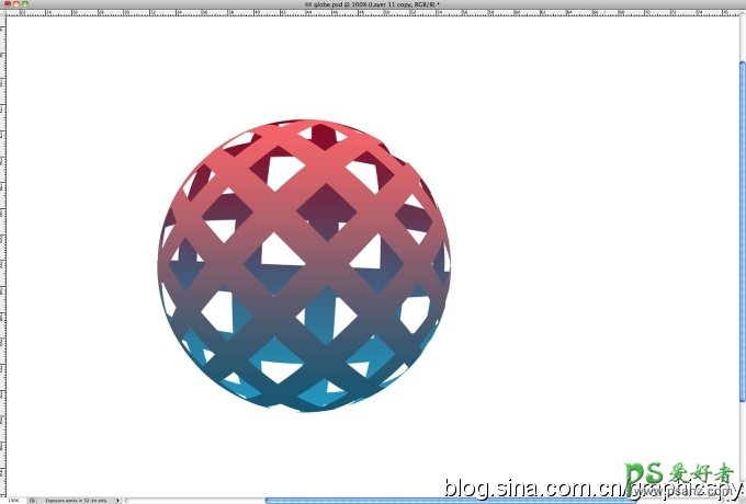 photoshop手工制作一例漂亮的彩色镂空球体教程实例